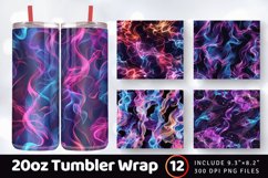 Luxury Neon Smokes Tumbler Wrap, 20oz Skinny Tumbler Wrap Product Image 1