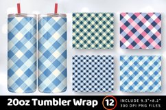 Gingham Repeatable Plaid Tumbler Wrap, 20oz Skinny Tumbler W Product Image 1