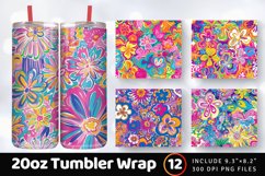 Groovy Lilly Pulitzer Hippie Tumbler Wrap, 20oz Skinny Tumbl Product Image 1