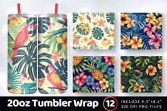 Hawaiian Caribbean Paradise Tumbler Wrap, 20oz Skinny Tumble Product Image 1