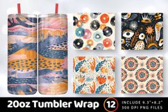 Abstract Boho Tumbler Wrap, 20oz Skinny Tumbler Wrap Product Image 1