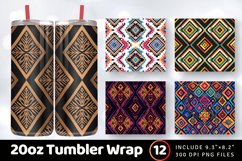 Aztec Diamond Tumbler Wrap, 20oz Skinny Tumbler Wraps Product Image 1