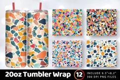 Colorful Terrazzo Tumbler Wrap, 20oz Skinny Tumbler Wrap Product Image 1