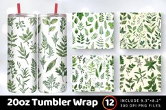 Botanical Plants Herbs Leaves Tumbler Wrap, 20oz Skinny Tumb Product Image 1