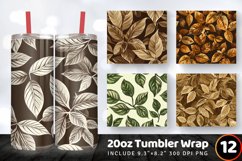 Coffee Leaves Tumbler Wrap, 20oz Skinny Tumbler Wrap Product Image 1