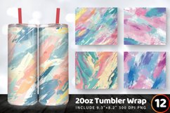 Pastel Acrylic Paint Tumbler Wrap, 20oz Skinny Tumbler Wrap Product Image 1