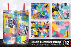 Bright Summer Memphis Tumbler Wrap, 20oz Skinny Tumbler Wrap Product Image 1