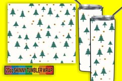 Festive Watercolor Christmas Tumbler Wrap 20oz Product Image 1