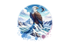 Cute Eagle Clipart - PNG File Product Image 2