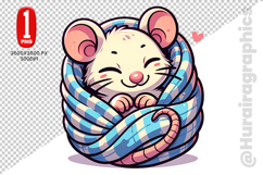 Cute Rat Clipart - PNG File Product Image 2