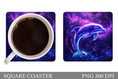 Dolphin Coaster Sublimation. Sea Coaster Design Product Image 1