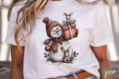 Whimsical Christmas Snowmans Clipart Product Image 5