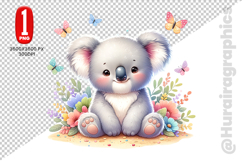 Cute Koala Clipart - PNG File Product Image 2