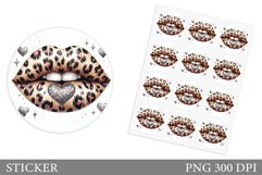 Lips Sticker Design. Valentines Sticker Printable Product Image 1