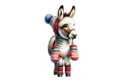 Cute Donkey Clipart - PNG File Product Image 2