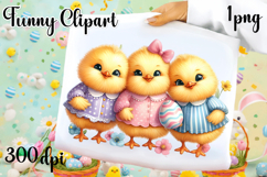 Spring animal clipart|Cute chicken easter animals clipart Product Image 1