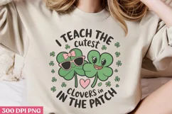 I teach the cutest PNG,St Patricks Day Teacher Sublima Product Image 2