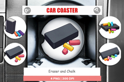 Car Coaster Eraser and Chalk Product Image 1