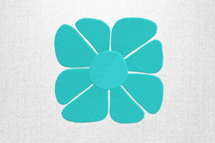 Simple Blue Flower Embroidery Design Product Image 1