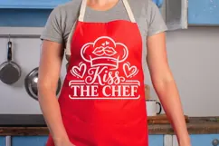 Kiss The Chef Svg, Funny Kitchen Svg, Kitchen Sign Svg. Product Image 2