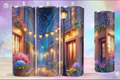 Summer Night Tumbler Sublimation, 20 oz Tumbler Wrap Product Image 2