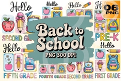 Back to School PNG Bundle 300 DPI Product Image 1