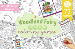 Woodland fairy coloring games and activities for kids Product Image 1