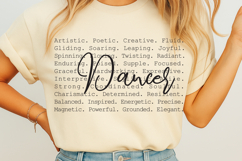 Dancer words SVG Product Image 1