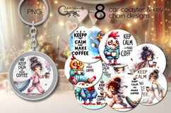 Good Morning | coffee Car coaster &amp; key chain design Product Image 1