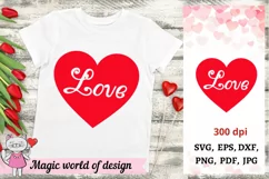 Valentine's Day Red Heart svg, Cut File for Cricut Product Image 4