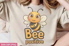 Bee Positive PNG, Funny Animals Sublimation PNG Product Image 2