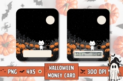 Cartoon Halloween Cats Money Card, Printable Halloween Card Product Image 1