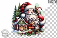 Christmas Santa Sublimation - Clipart PNG Design Product Image 1