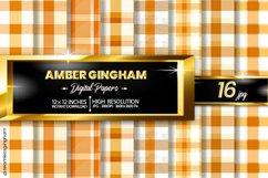 Amber Gingham Digital Papers 16 Variations Product Image 1