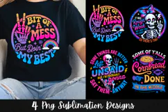 Funny Retro Skeletons Sarcastic 4 PNG Sublimation Product Image 1