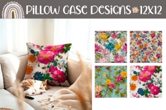 Vintage Flowers Pillow Designs, Flowers Pillowcase Print Product Image 1