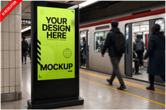 Poster Display Subway Station Mockup Product Image 1