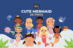 Watercolor Mermaid Clipart Bundle Product Image 1