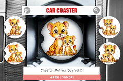 Car Coaster Cheetah Mother&#039;s Day Product Image 1