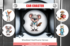 Healthcare Heroes Car Coaster Product Image 1