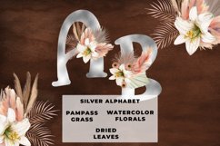 Silver Boho Floral Alphabet Product Image 1