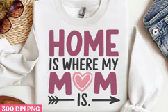 Home is where my mom is PNG, Retro Mother Sublimation PNG Product Image 2