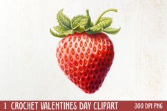 Crochet Valentines Day Clipart, Valentines Day Couplet Product Image 1