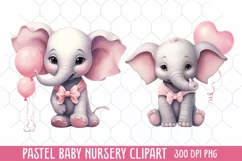 Pastel Baby Nursery Clipart, Baby Nursery Clipart Product Image 1