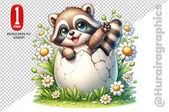 Cute Raccon Clipart - PNG File Product Image 1