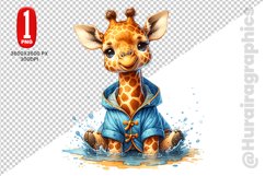 Cute Girraffe Clipart - PNG File Product Image 1