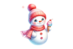 Snow Men Clipart- PNG File Product Image 1