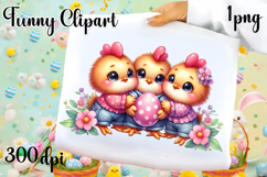 Spring animal clipart|Cute chicken easter animals clipart Product Image 1