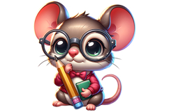 Cute Mouse Clipart - PNG File Product Image 2
