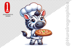 Cute Zebra Clipart - PNG File Product Image 2